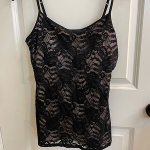Express black lace cami / tank top Size Large